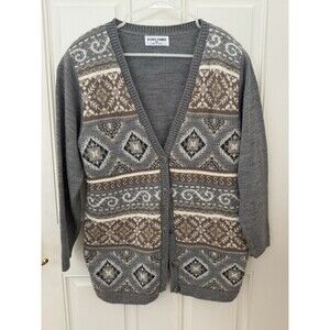 Vintage Alfred Dunner Cardigan Sweater Medium M